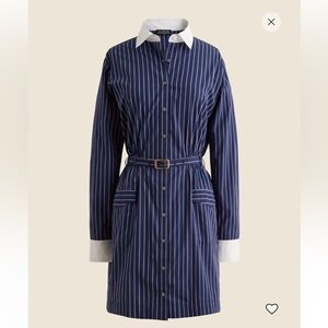 J. Crew Blue and White Striped Mini Dress
